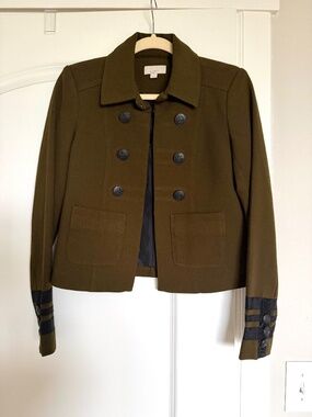 LOFT Olive Green Military Style Jacket